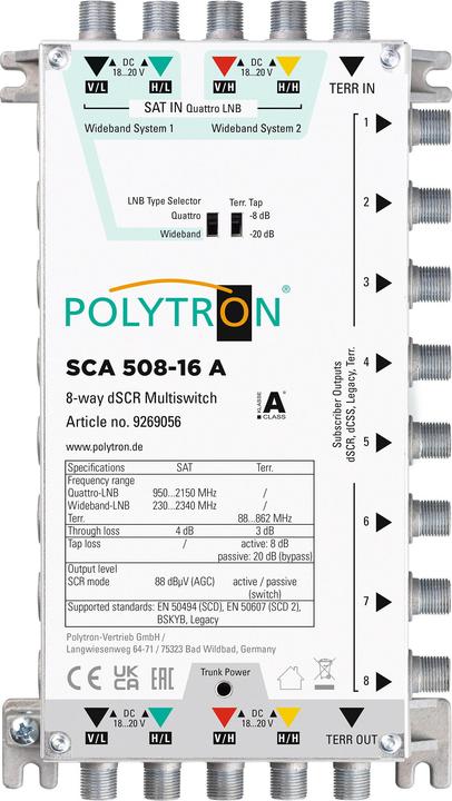 Actual product image Polytron SCA 508-16 A (Multi switch)