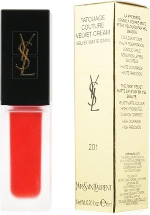 Actual product image Yves Saint Laurent Tatouage Couture Velvet Cream Rouge Tatouage 201 (No. 201 - Rouge Tatouage)