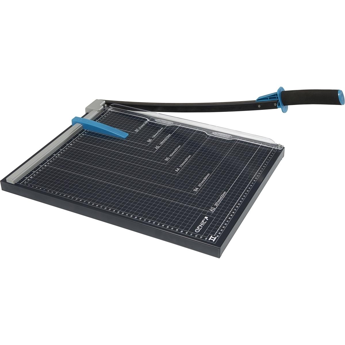 Genie Coupeur de papier à levier, DIN (10 feuilles, A3), Massicot, Noir