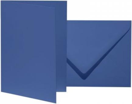 Artoz 10 folding cards with envelopes Mosaic DIN B6 navy (B6)