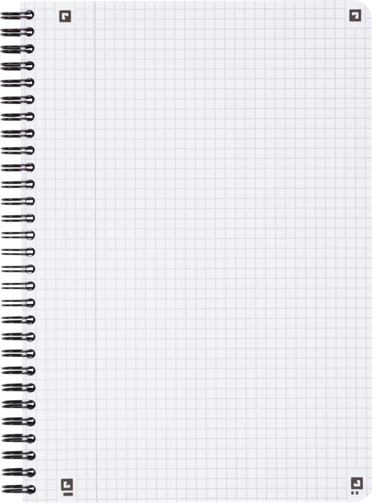 Actual product image Oxford College notebook (B5, Checked, Hardcover)