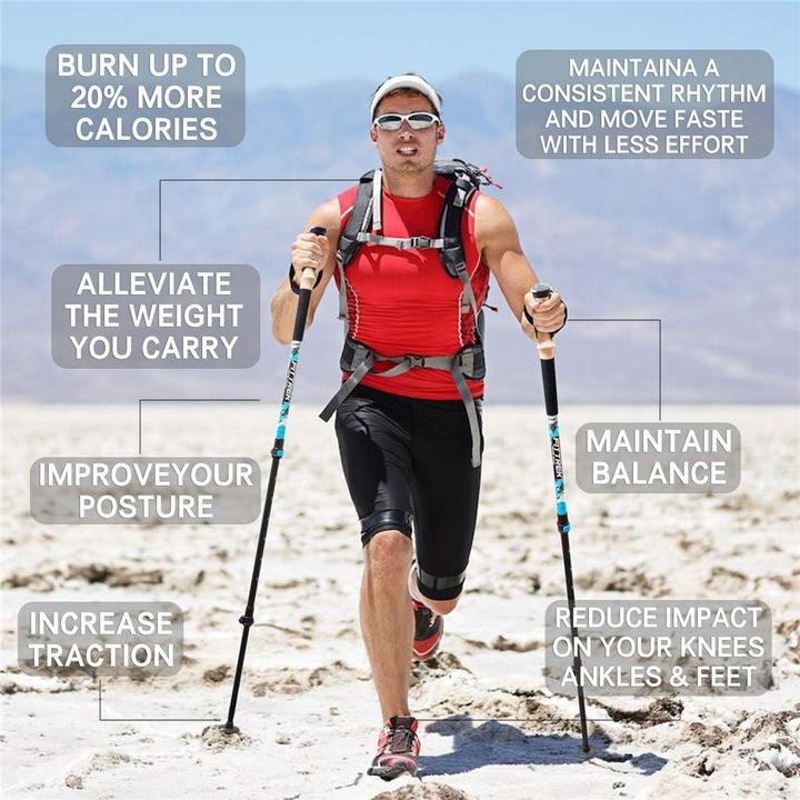 Actual product image FitTrek Teleskop-Trekkingstöcke mit Korkgriff