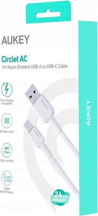 Image du produit Aukey Câble CB-NAC1 USB-A vers USB-C 1m (noir) (1 m, USB 3.2 Gen 1, 60 W)