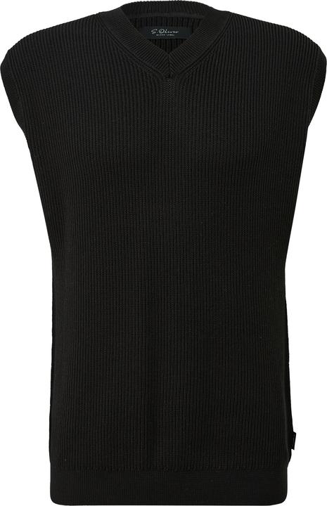 Image du produit s.Oliver Strickpullunder Weicher Strickpullunder mit V-Ausschnitt und Rippblende (M)