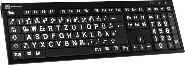 Produktbild Logickeyboard XL Print PC Slim Line NERO (Deutschland, Kabelgebunden)