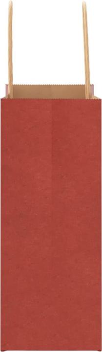 Produktbild VidaXL Kraftpapiertüten 50 Stk. mit Henkel Rot 15x8x21 cm Papiertüte (Geschenktüte, 50 x)