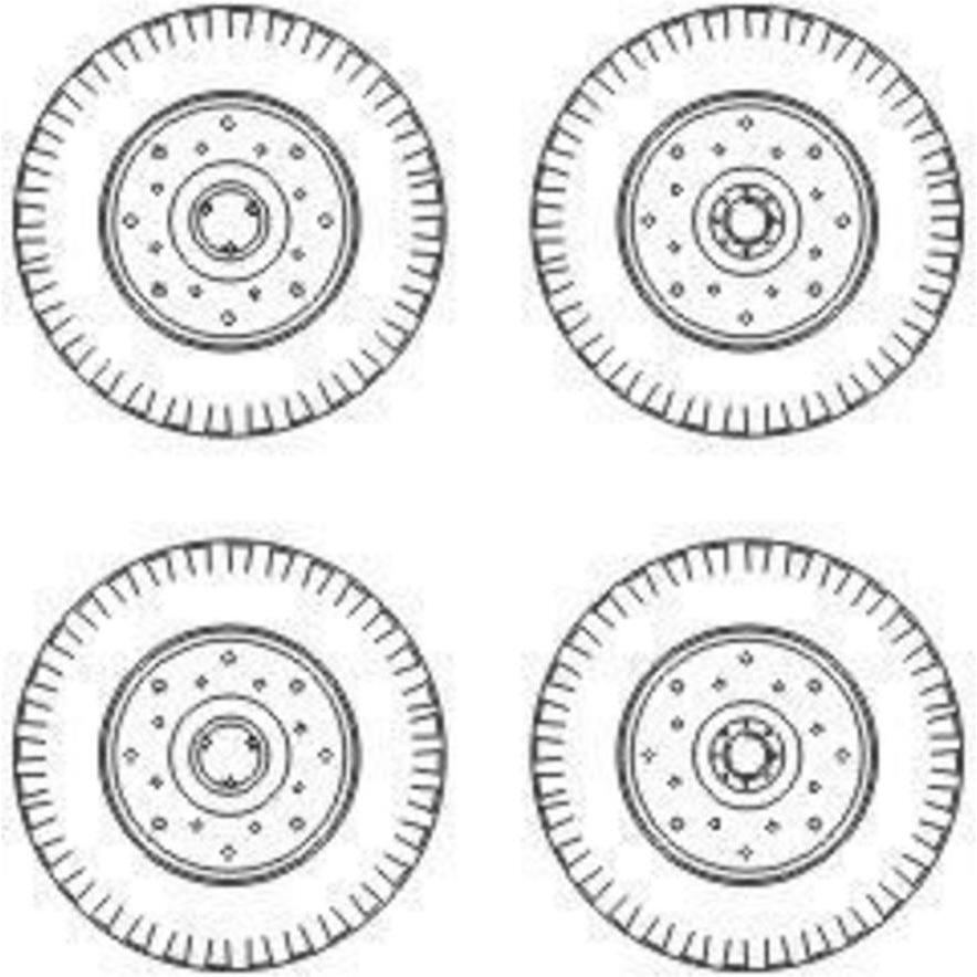 CMK Chevrolet C.15A wheels small type 9x16 (Dunlop)