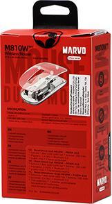 Actual product image Marvo PRISM B10 weiss / Kabellose Maus / optisch / 1600 DPI / 4 Tasten / USB 2,4 GHz / Bluetooth (Wireless)