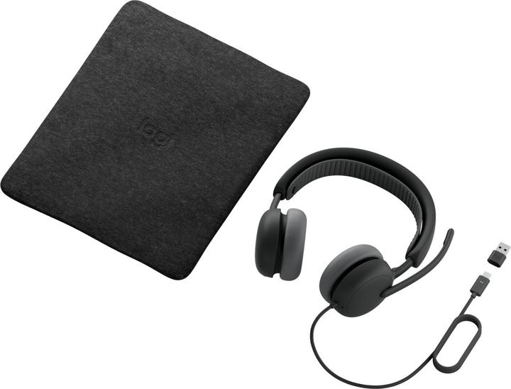 Actual product image Logitech Zone Wired 2 for Business, Wired, Graphite (Cable, USB-C, Microsoft teams)