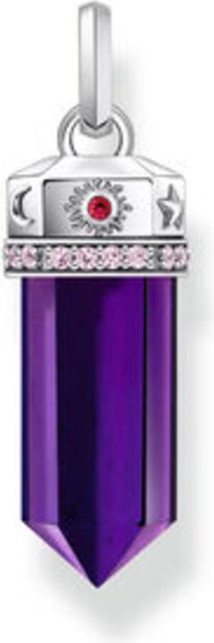 Immagine prodotto Thomas Sabo Ciondolo con imitazione di ametista sfaccettata in argento annerito (Argento 925)