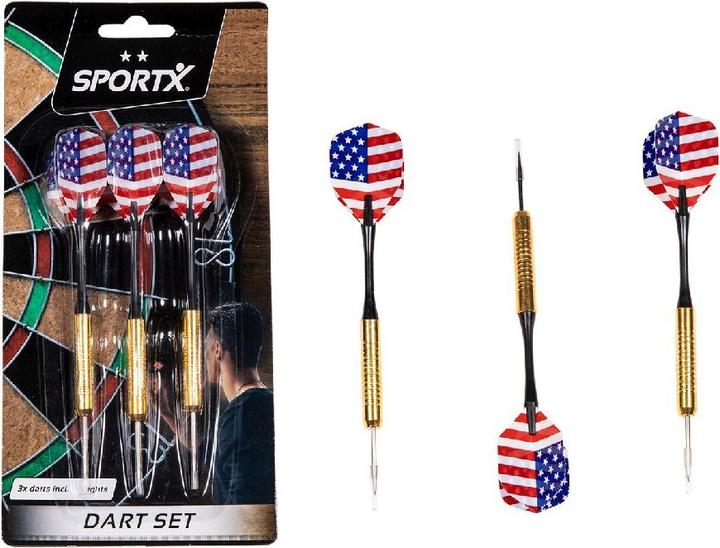 Actual product image Sport X SportX darts set in blister pack