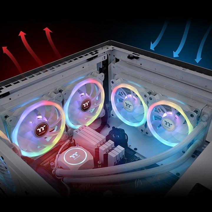 Image du produit Thermaltake TT SWAFAN 14 RGB Radiator Fan 3er wh CL-F146-PL14SW-A (140 mm, 3 x)