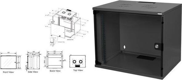 Actual product image Digitus Wall Mounting Cabinet, SOHO, unmounted - 540x400 mm (WxD) (10.87 RU, 19 inch rack)