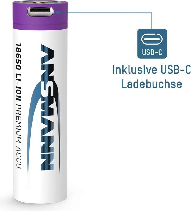 Actual product image Ansmann Li-Ion 18650 (1 pcs., 18650, 2500 mAh)
