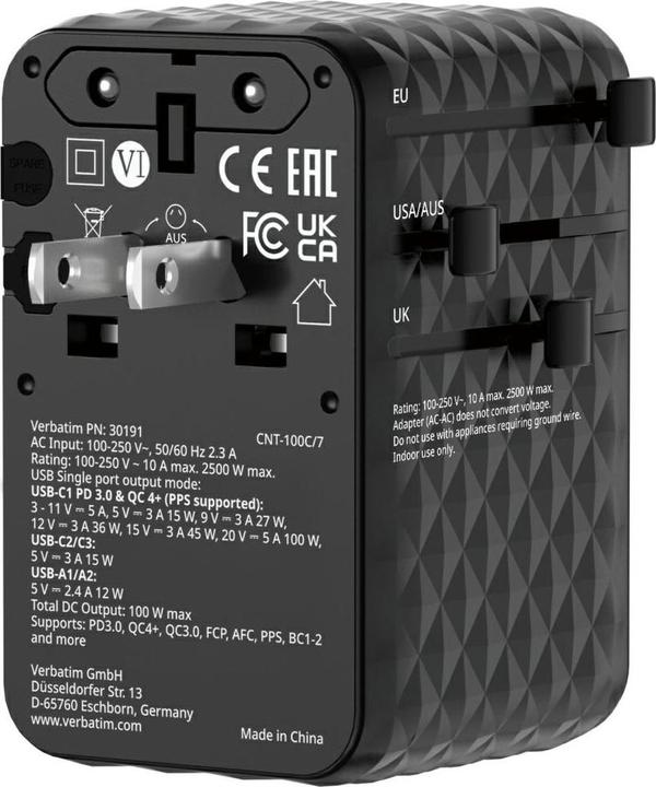 Produktbild Verbatim Charge n Travel 100W (100 W)