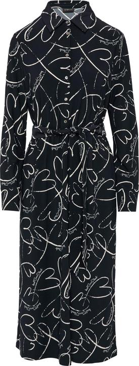 Image du produit S.Oliver Kleid Hemdblusenkleid aus Jersey mit Bindegürtel und Herz-Print (42)