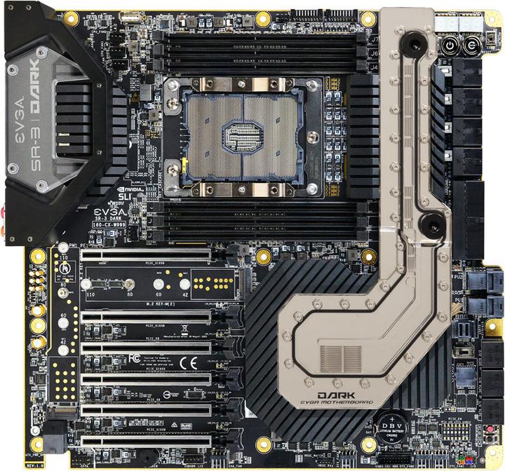Produktbild EVGA SR-3 Dark, Intel C622 Mainboard - Sockel 3647 (LGA 3647, Intel C622, E-ATX)