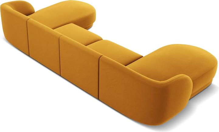 Actual product image Micadoni Velvet Panoramic Sofa, "Miley", 5 Seats, 330x156x70Made in Europe (Sofa landscape)