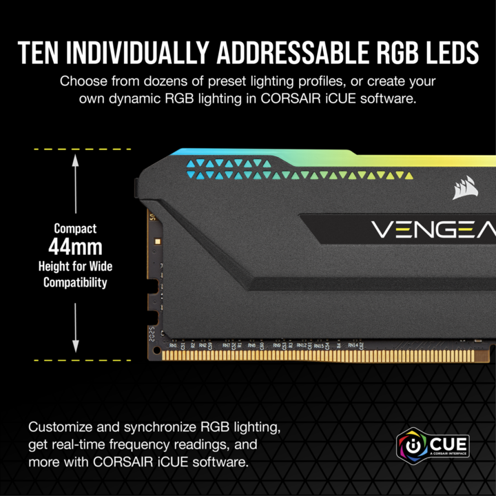 Produktbild Corsair Vengeance RGB Pro SL (2 x 32GB, 3200 MHz, DDR4-RAM, DIMM)