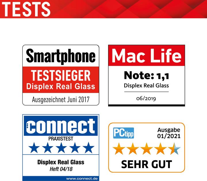 Produktbild Displex Real Glass, 2D Panzerglas (1 Stück, Apple iPhone X, Apple iPhone 11 Pro, Apple iPhone XS)