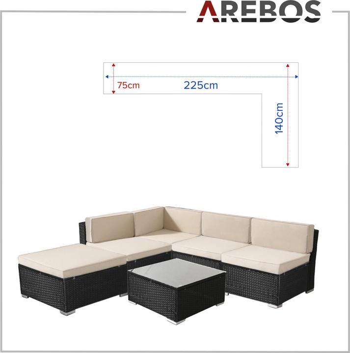 Produktbild Arebos Polyrattan Sitzgruppe