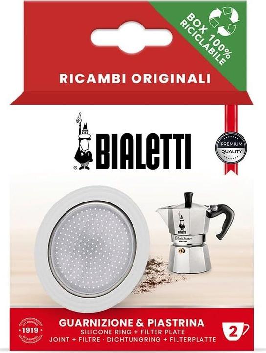 Actual product image Bialetti Sealing ring & filter plate for New Moka Induction, 2 cups