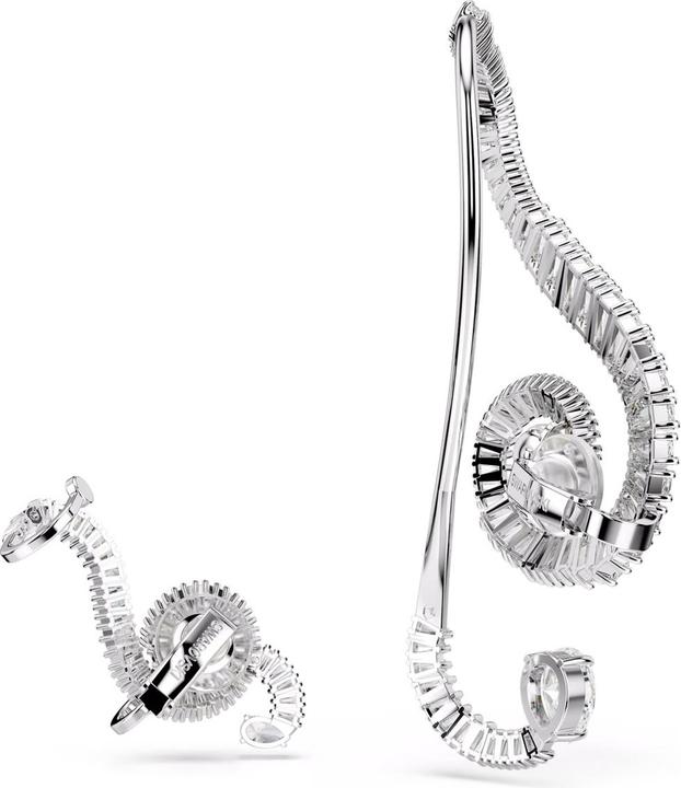 Immagine prodotto Swarovski x Ariana Grande Ohrclips Asymmetrisches Design Kristallperle Baguette Schliff Weiss Rhodiniert (Metallo Swarovski)
