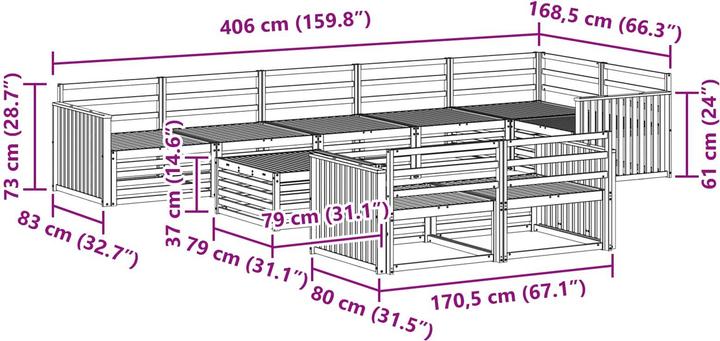 Produktbild vidaXL Outdoor-Sofa