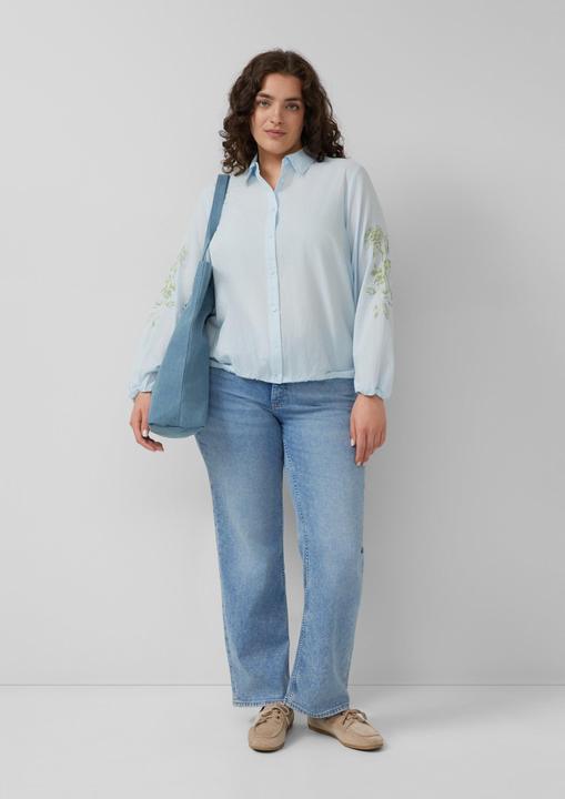 Immagine prodotto s.Oliver Baumwollbluse im O-Shape mit Stickerei (46)