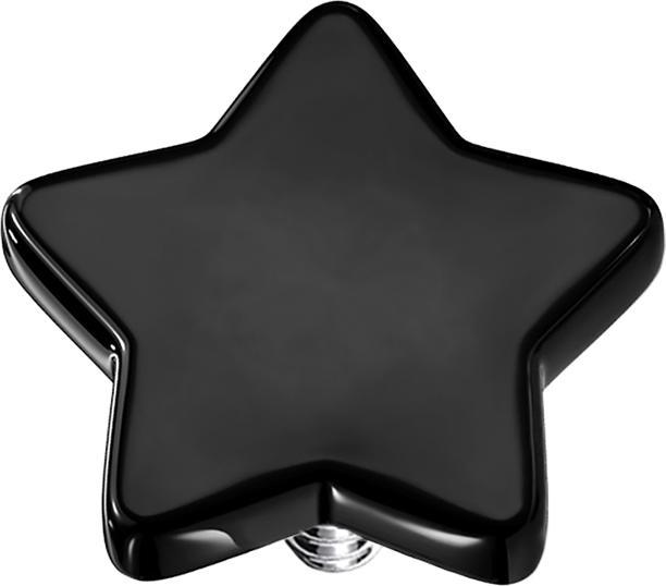 Image du produit Star Piercing Dermal Anchor étoile noire (sans laiton, Acier chirurgical 316L)