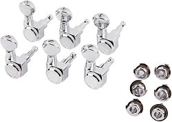 Actual product image Fender locking tuners chroom met vintage buttons (set of 6)