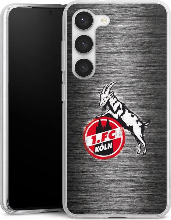 Produktbild DeinDesign Silikon Hülle für Samsung Galaxy S23 Handyhülle Case Smartphone Schutzhülle 1. FC Köln Metallic (Samsung Galaxy S23)
