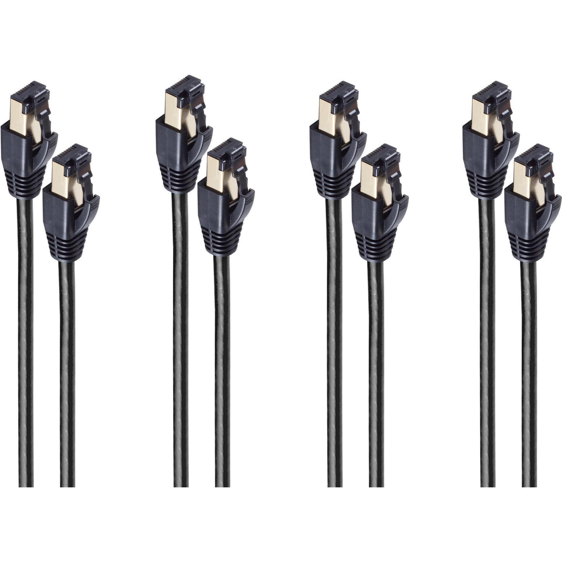 Shiverpeaks -BASIC-S--Patchkabel cat. 8.1 F/FTP PIMF LSZH schwarz 15,0m--VE4 (F/FTP, CAT8.1, 15 m), Netzwerkkabel