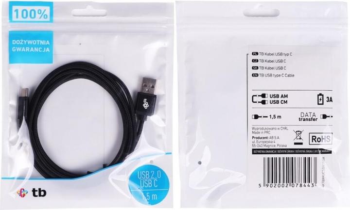 Produktbild Lenovo USB USB C-Kabel 1,5 schwarz (AKXKUCSBA150B) (1.50 m)
