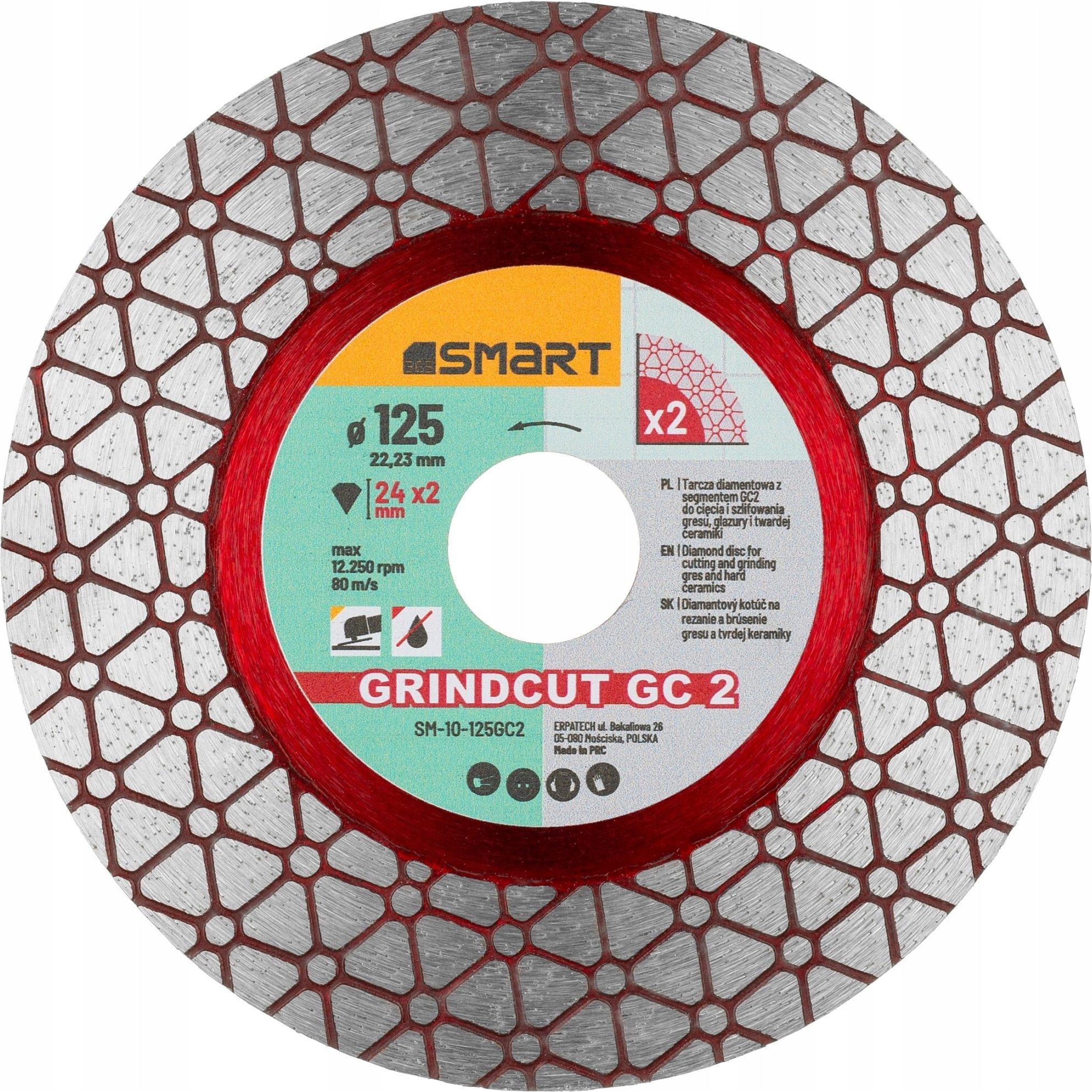 Smart365, Lama, Tarcza 2w1 do obróbki i szlifowania gresu i ceramiki (10-125GC2)