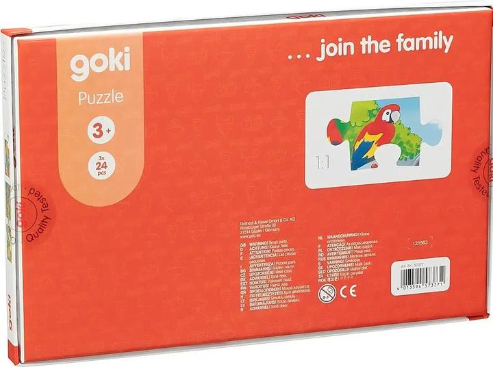 Productafbeelding Goki Dieren puzzelset (72 onderdelen)