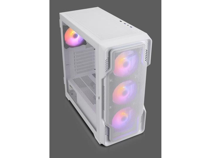 Productafbeelding Nanoxia Go MIDI DS-9 ARGB luchtstroom wit - USB-C - TG-Mesh (ATX, mATX, Mini-ITX)