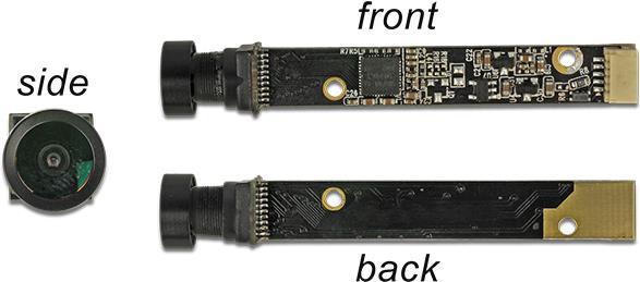 Actual product image Delock USB2.0 camera module 5.04 megapixel optics lateral 80° V5 fixed focus