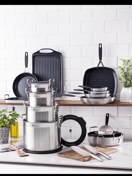 Image du produit MasterPRO Casserole avec couvercle (20 cm, Casserole)