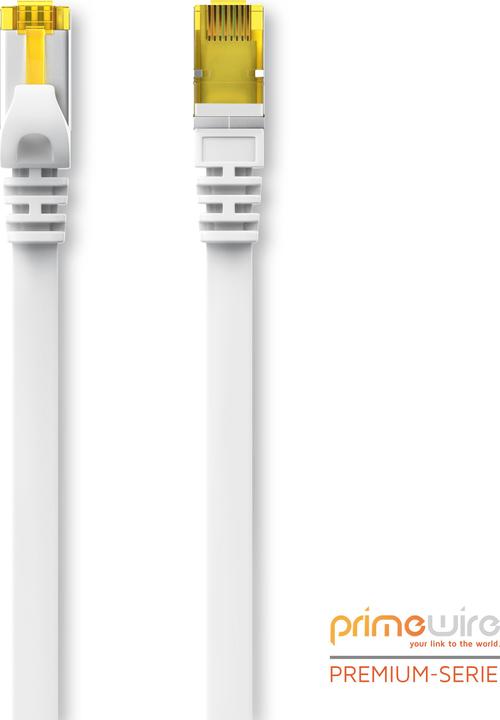 Produktbild Primewire CAT.7 Netzwerkkabel flach - Ethernet Gigabit Lan Kabel RJ45 - Patchkabel - komp. CAT.5 CAT.6 CAT.8 (U/FTP, CAT7, 2 m)