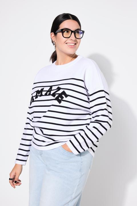 Actual product image Studio Untold Breton Striped Long Sleeve AMAZE Sweater (54)