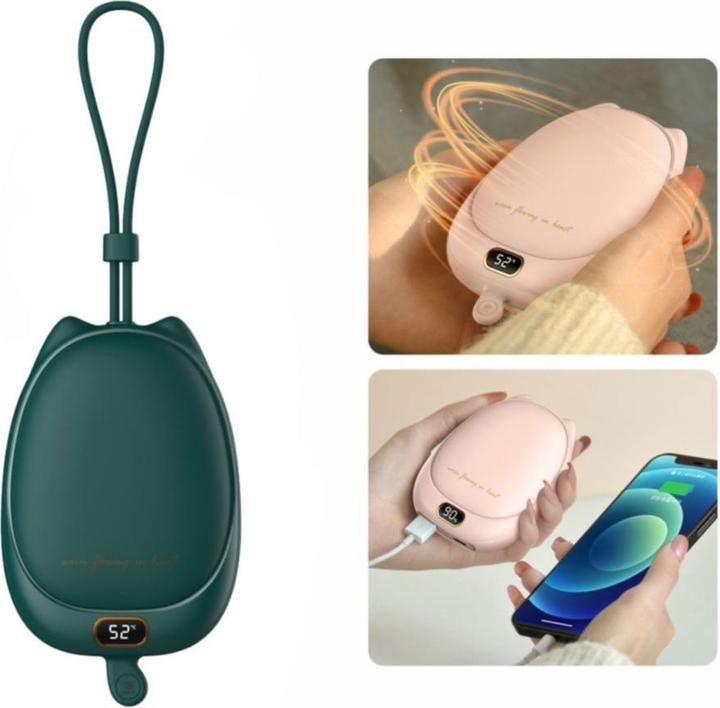 Produktbild Deltalabs USB Powerbank Ladegerät + Handwärmer - Dunkelgrün