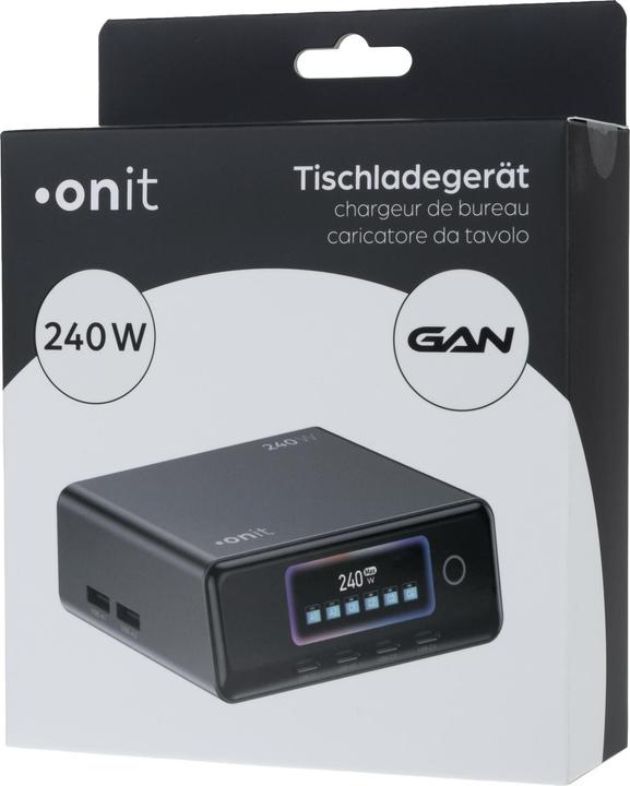 Produktbild Onit USB-Wandladegerät Desktop 4C2A 240 W GaN (240 W, 6 Ports)