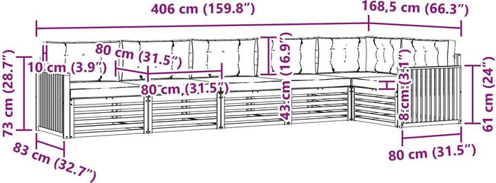 Produktbild vidaXL Outdoor-Sofa