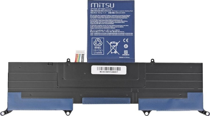 Immagine prodotto Mitsu BATTERIA BC/AC-S3 (ACER ASPIRE 3280 MAH 33 WH) - Batteria (1 Celle, 3280 mAh)