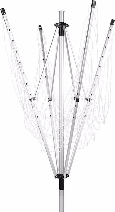 Produktbild Royal Gardineer 4-Arm-Wäschespinne aus Aluminium mit Bodenanker