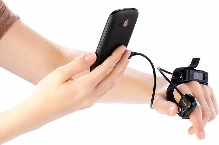 Produktbild Simvalley Profi-Barcode-Finger-Scanner für Android-Smartphones