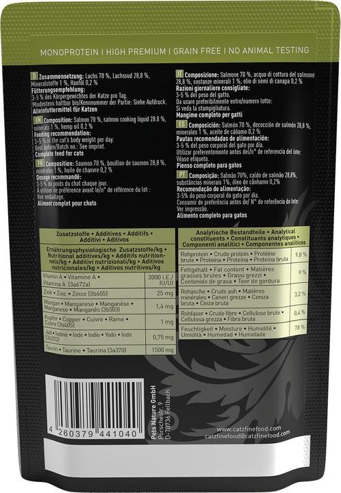 Produktbild Catz Finefood Purrrr No.105 Lachs (Adult, 16 Stk., 80 g)