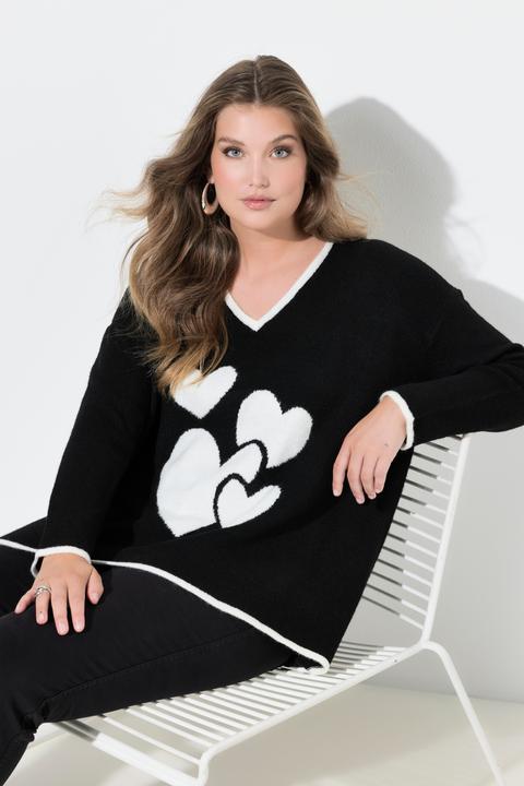 Produktbild Miamoda Pullover, bequeme Passform, Herz-Motiv (58)