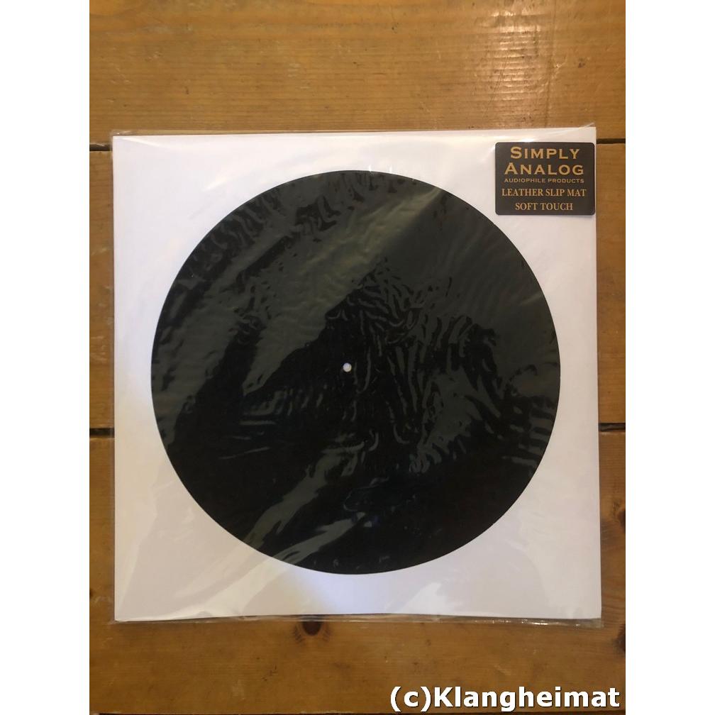 Simply Analog Leather Slip Mat Soft Touch (Plattenteller), Plattenspieler Zubehör, Schwarz